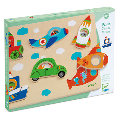 Coucou Vroum Wooden Puzzle Preview #1