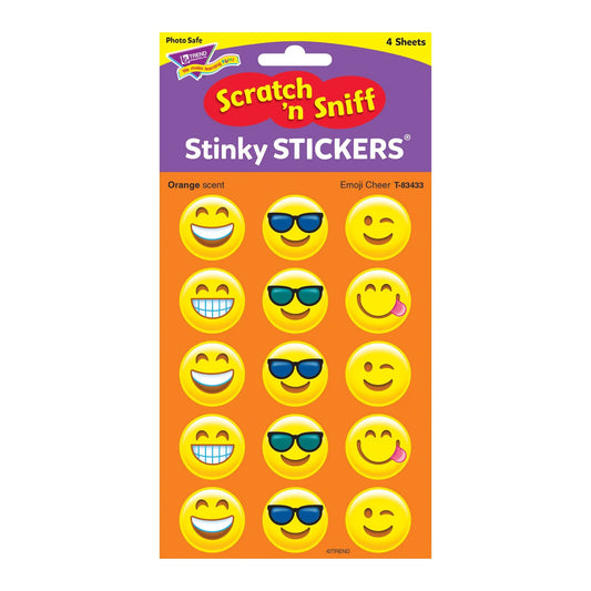 Tomfoolery Toys | Emoji Cheer Scratch 'n Sniff Stinky Stickers