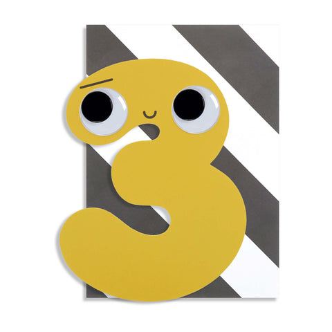 Googly Number Birthday Cards Cover