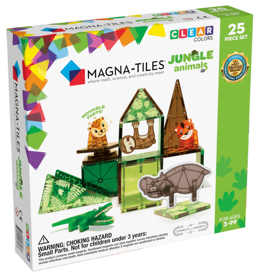 Tomfoolery Toys | Magna-Tiles Jungle Animals 25pc Set