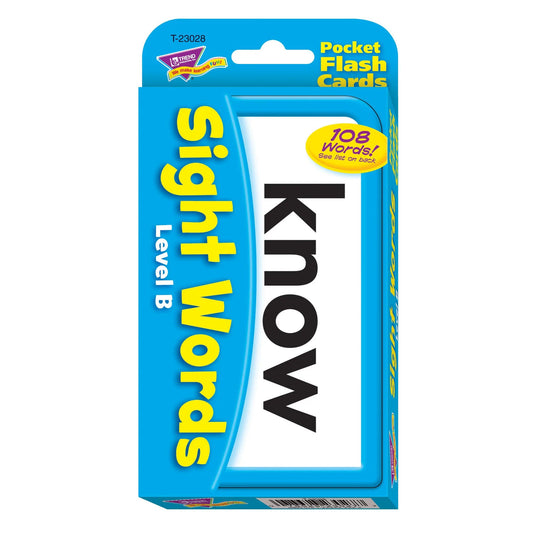 Tomfoolery Toys | Level B Sight Words Pocket Flash Cards