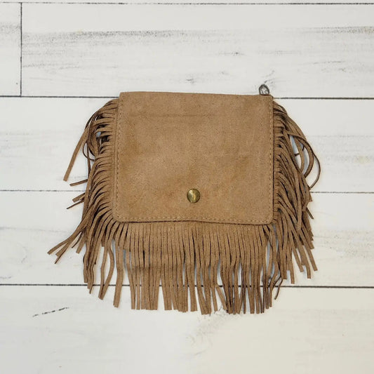 Tomfoolery Toys | Taupe Suede Purse