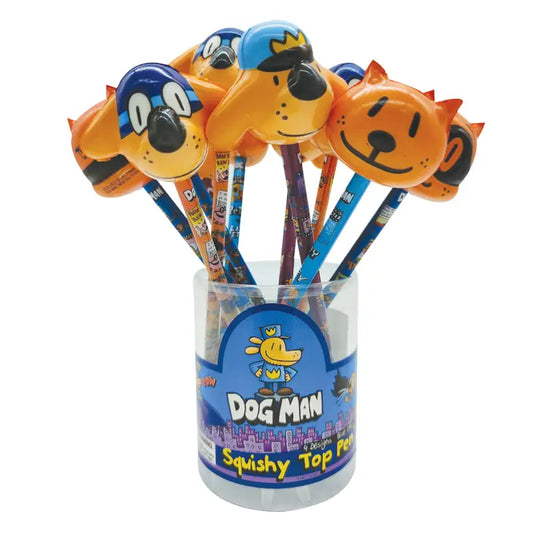 Tomfoolery Toys | Dog Man Squishy Top Pen