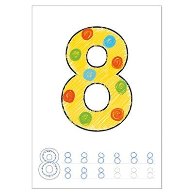 Number Sticker Colouring Book Cover
