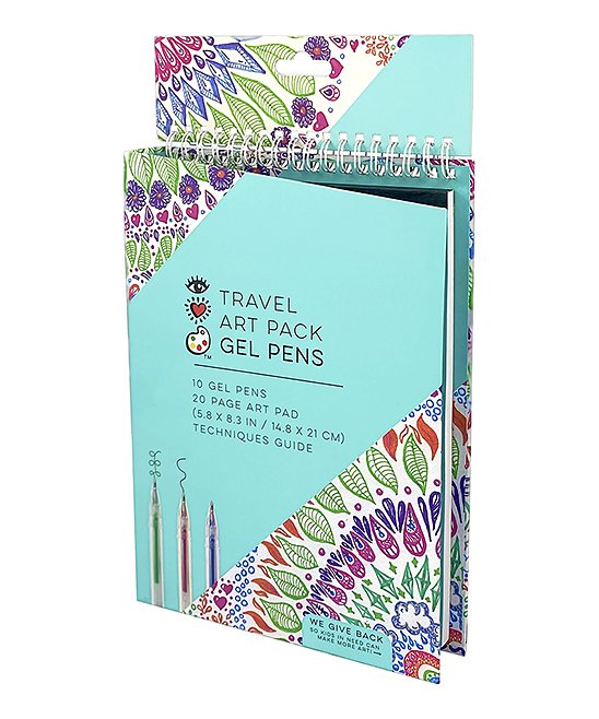 Travel Art Pack Gel Pens & Pad Cover