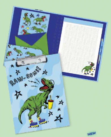 Tomfoolery Toys | Skating Dinosaurs Clipboard Set