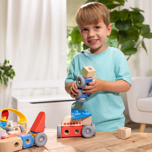 Tomfoolery Toys | Blockables Vehicles Play Set 54pc