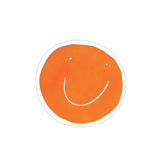 Tomfoolery Toys | Orange Smiley Sticker