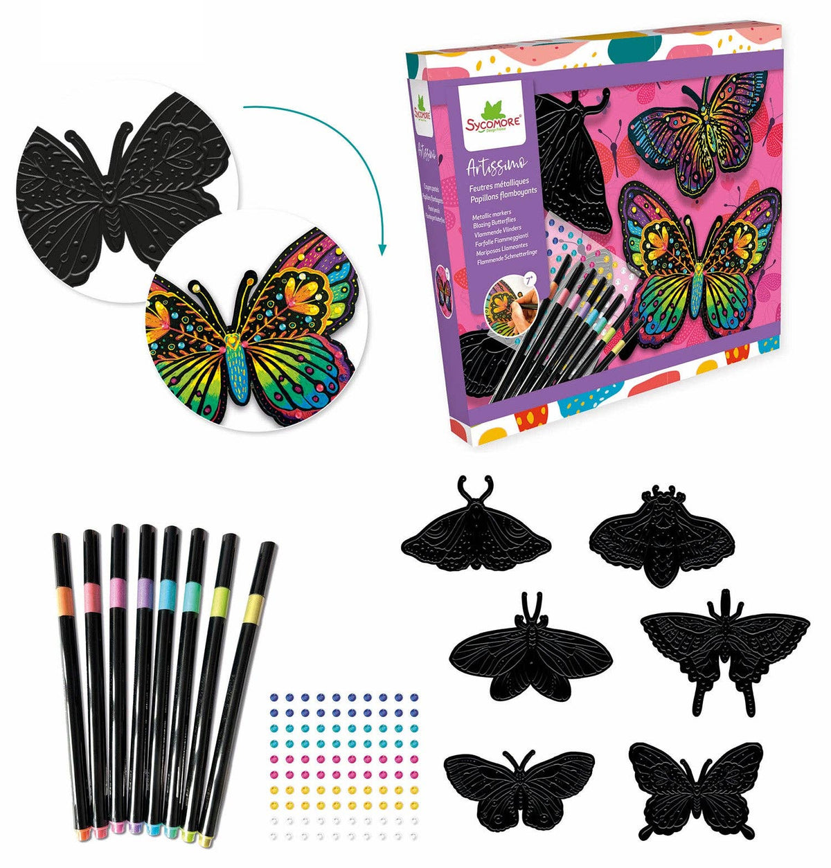Artissimo: Color Pencils Flamboyant Butterflies Cover