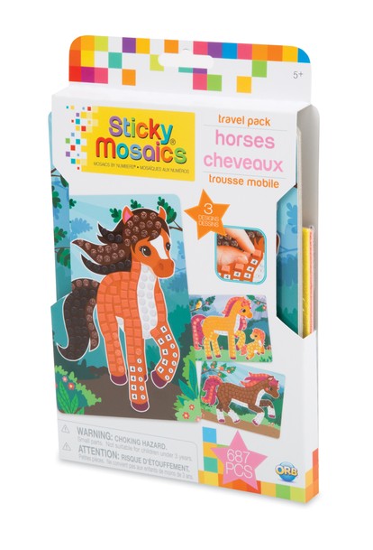 Sticky Mosaics Travel Pack Horses Cover