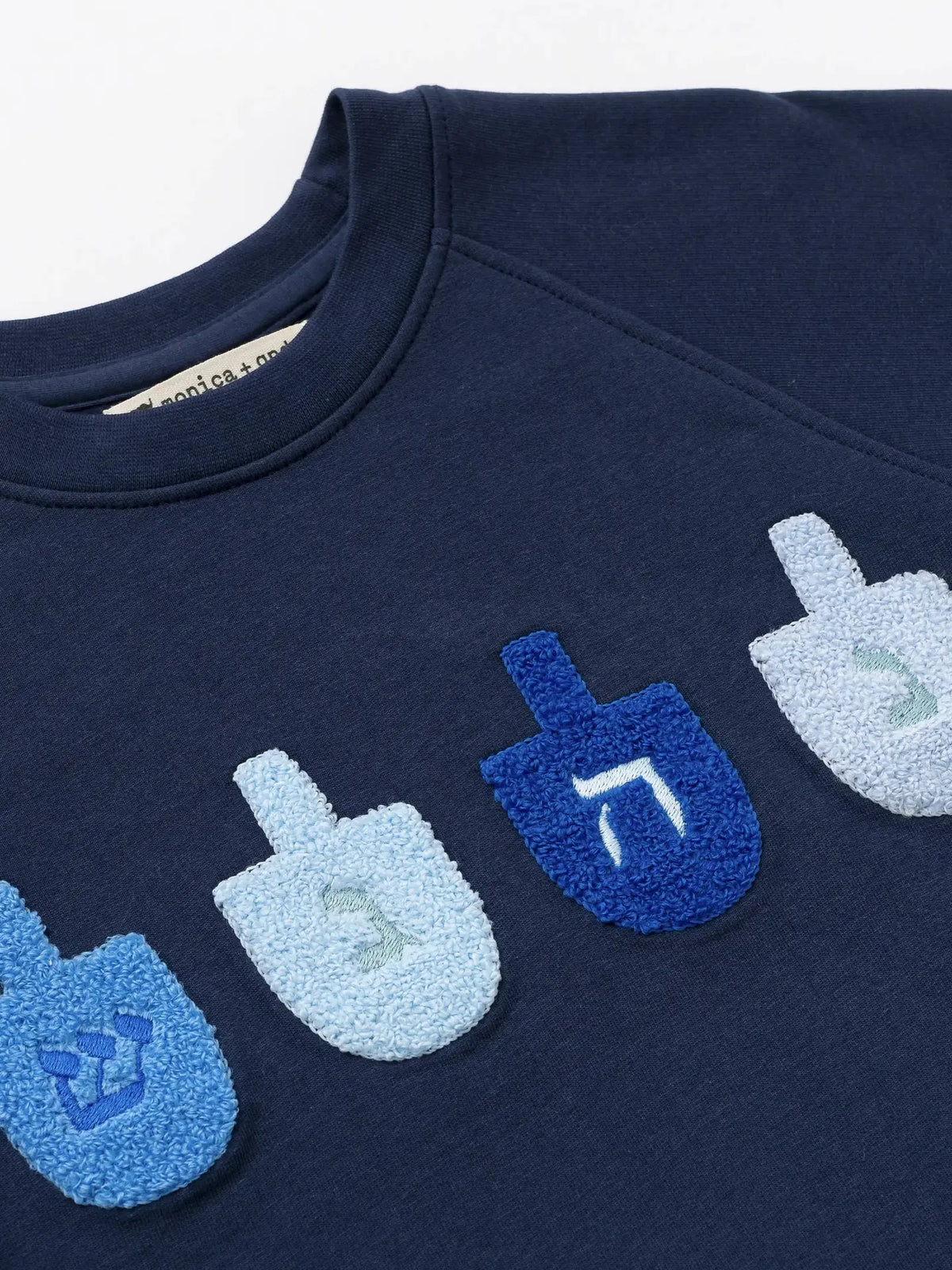 Dreidels Embroidered Hanukkah Sweatshirt Cover