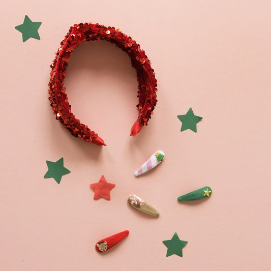 Tomfoolery Toys | Jolly Xmas Embroidered Clips
