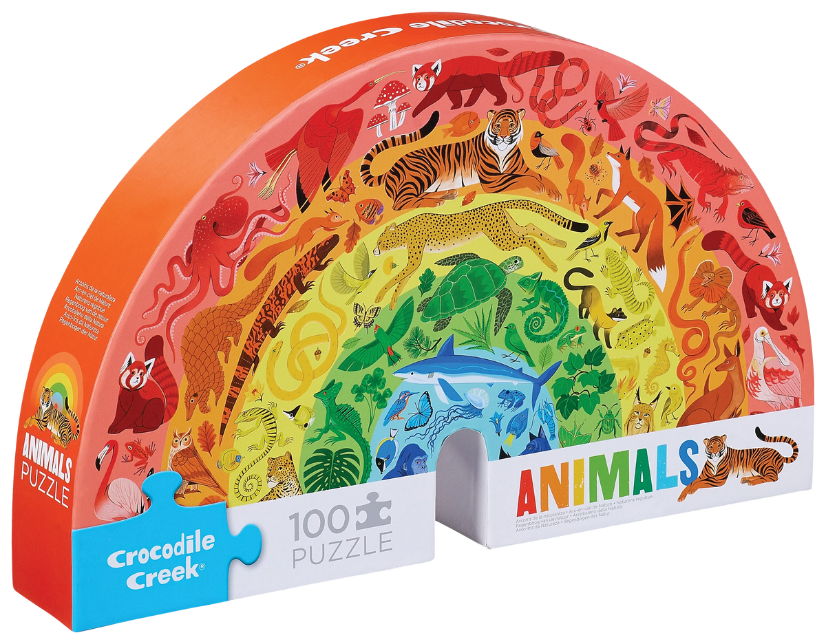 Rainbow Animals 100pc Puzzle Cover