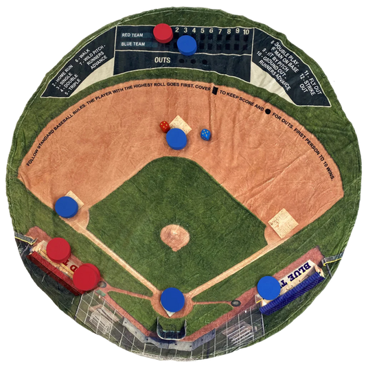 Tomfoolery Toys | Baseball Round Game Blanket