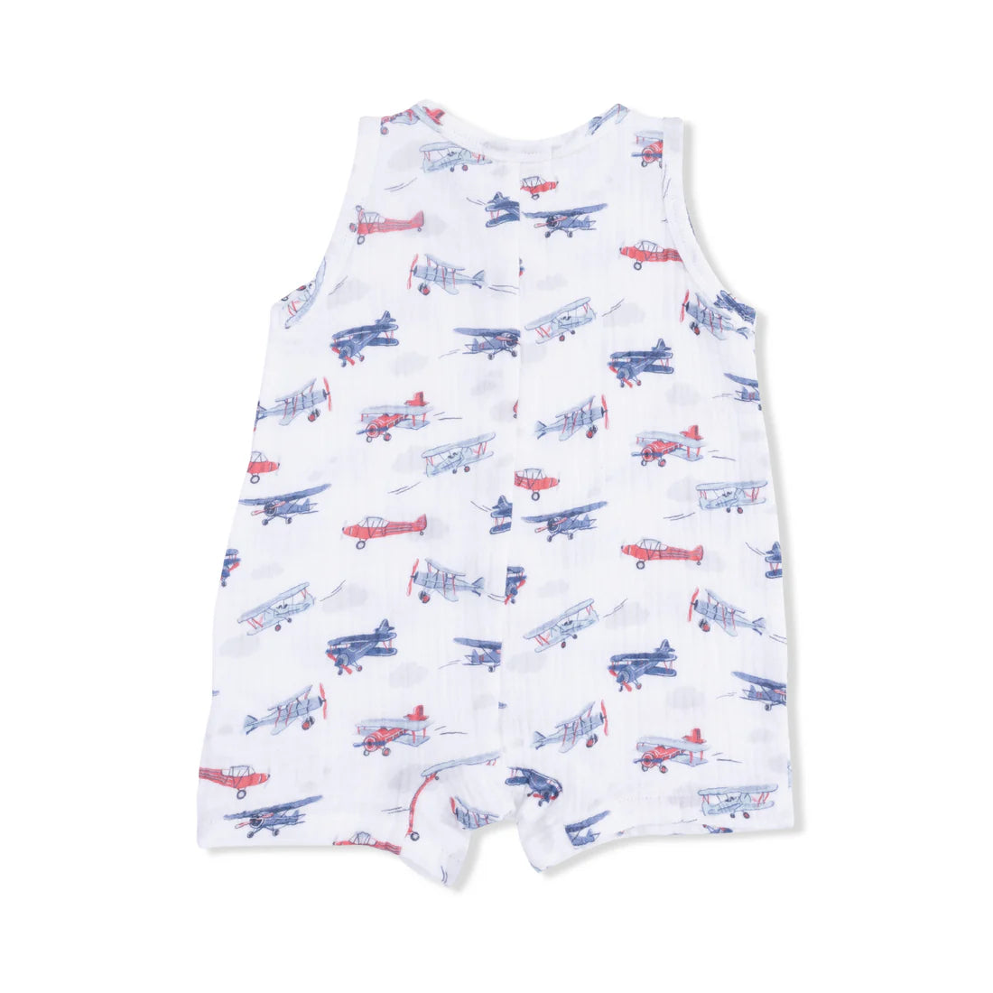 Vintage Planes Sleeveless Shortie Romper Cover
