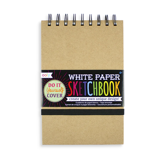 Tomfoolery Toys | White Sketchbook with DIY Cover