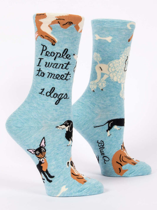 Tomfoolery Toys | People To Meet: Dogs Crew Socks