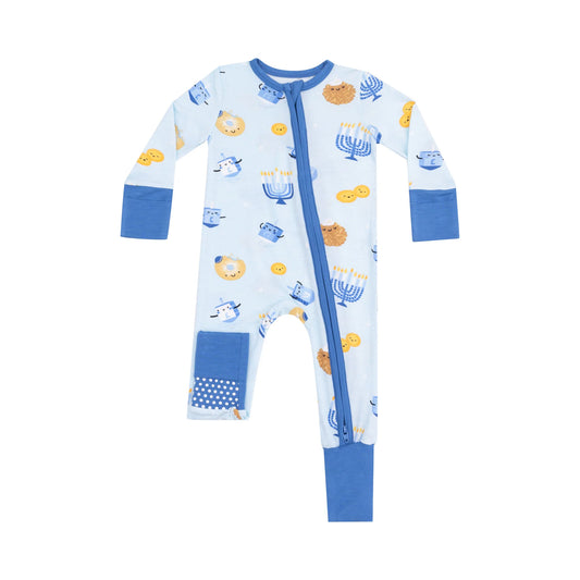 Tomfoolery Toys | Hanukkah 2-Way Zipper Romper