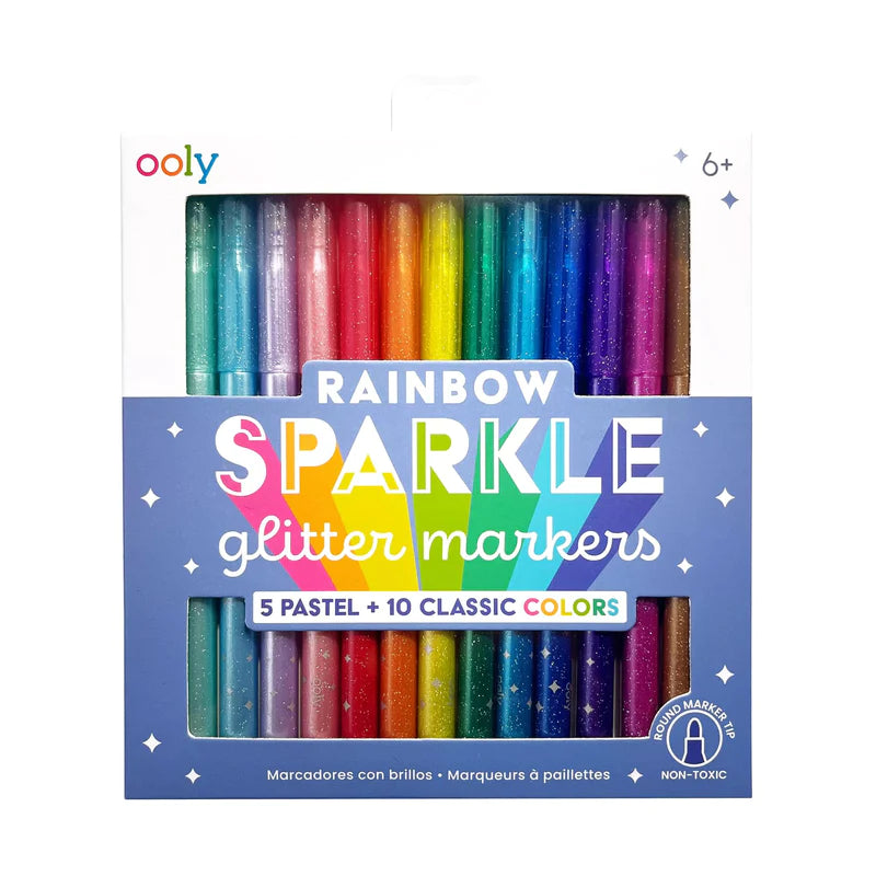 Rainbow Sparkle Glitter Markers Cover