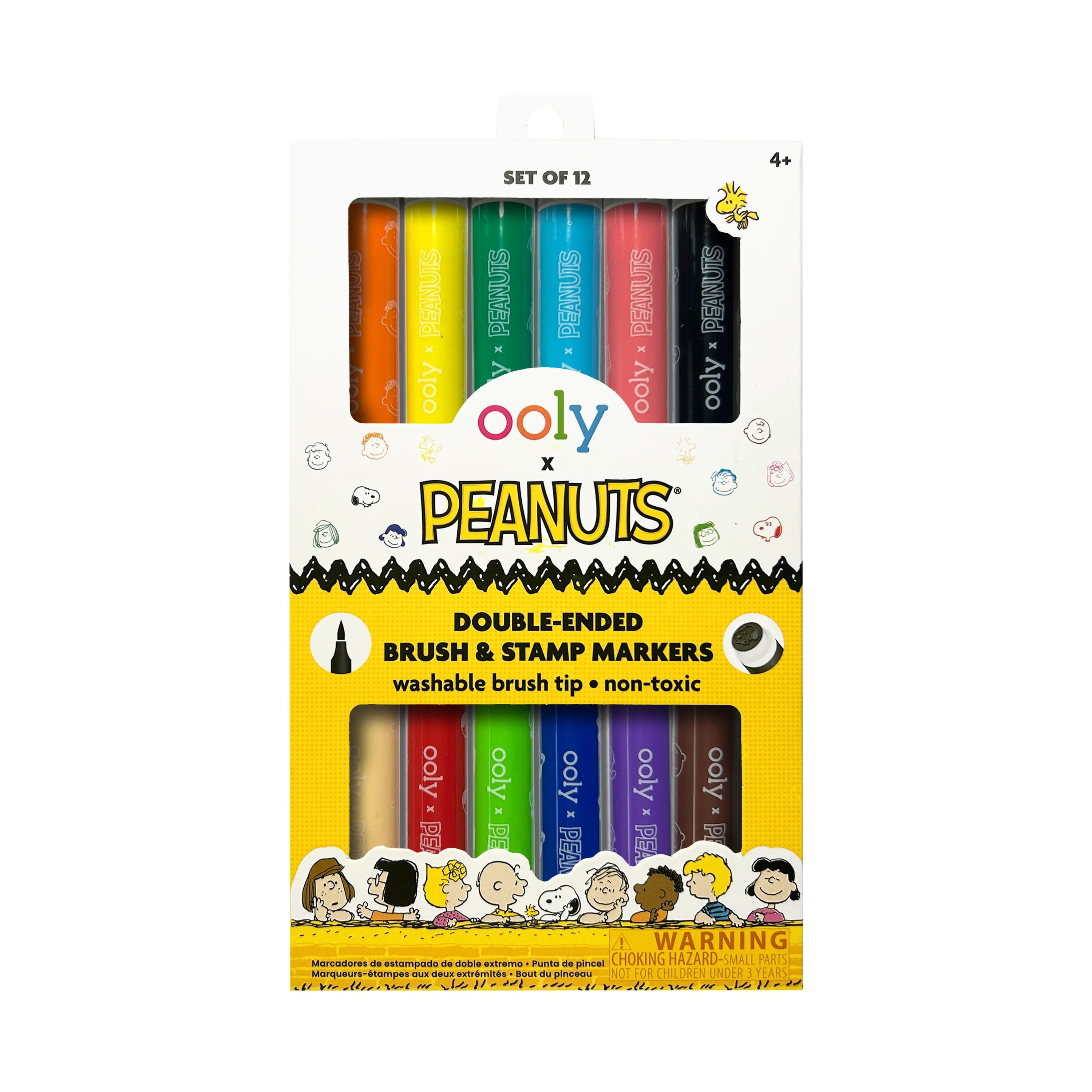 Tomfoolery Toys | OOLY Peanuts Double-Ended Brush & Stamp Markers