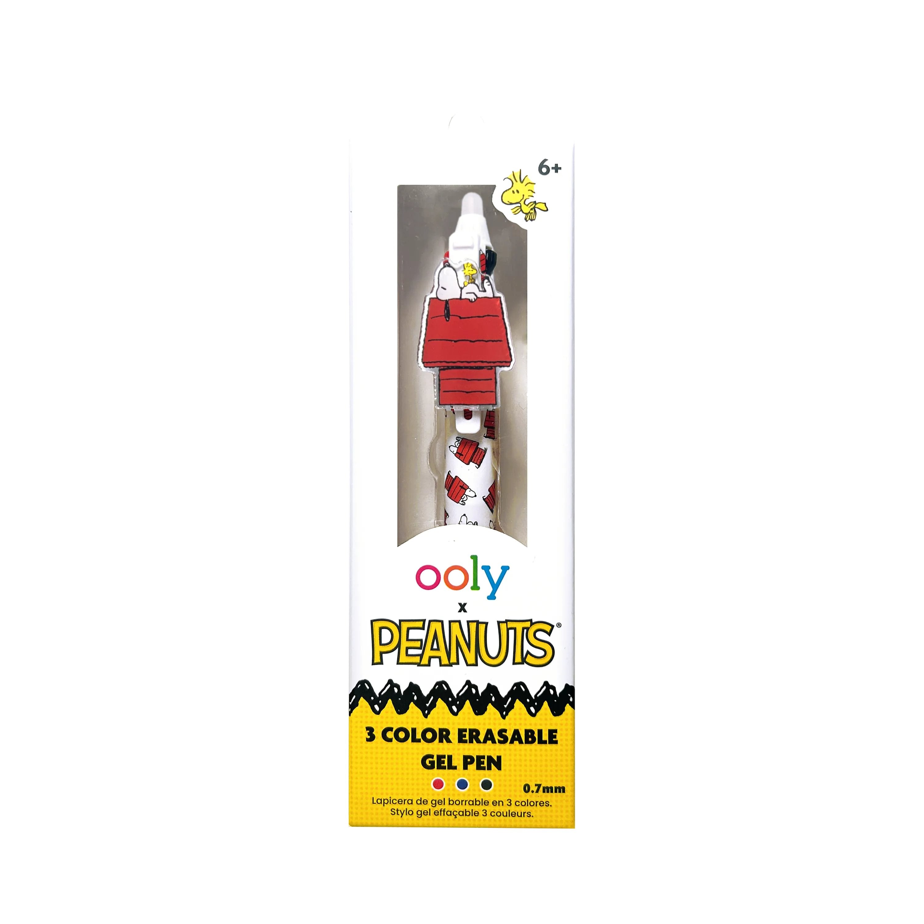 Tomfoolery Toys | OOLY x Peanuts 3 Color Erasable Gel Pen