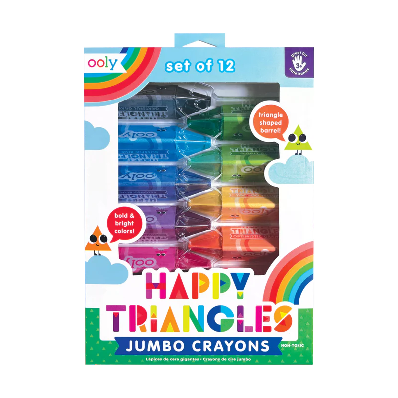 Happy Triangles Jumbo Crayons Cover
