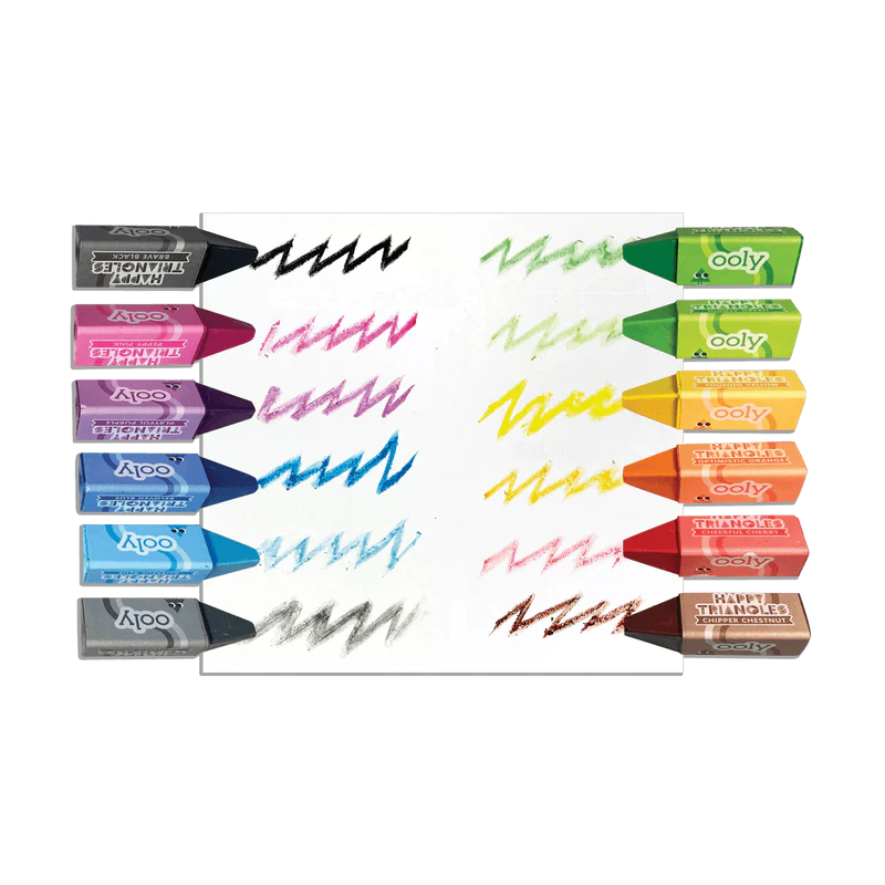 Happy Triangles Jumbo Crayons Cover