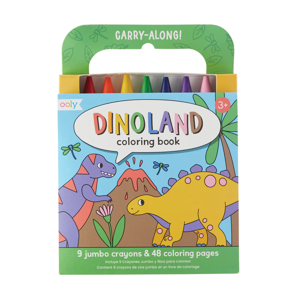 Carry Along! Coloring Book & Crayon Set: Dinoland Cover