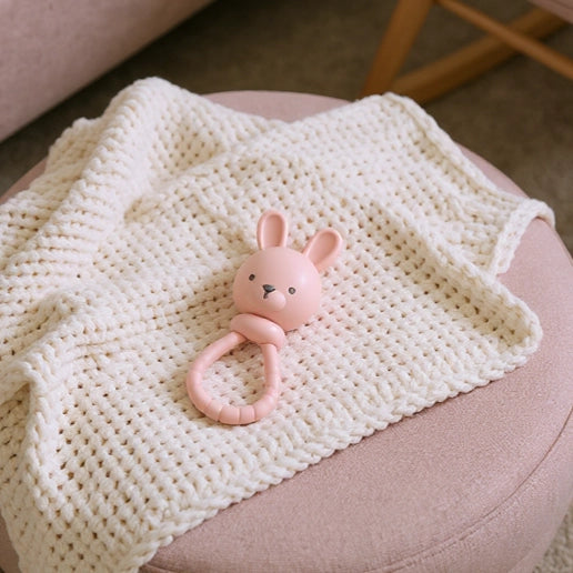 Pink Bunny Sweetie Rattle Cover