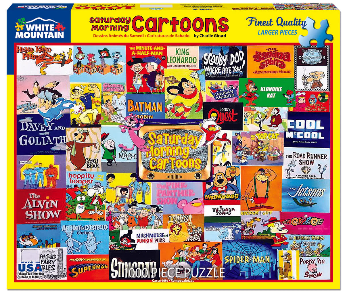 Tomfoolery Toys | Saturday Morning Cartoons 1000pc Puzzle