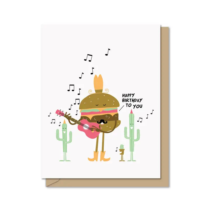 El Hamburguesa Birthday Card Cover