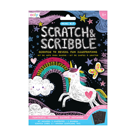 Tomfoolery Toys | Funtastic Friends Mini Scratch & Scribble Art Kit