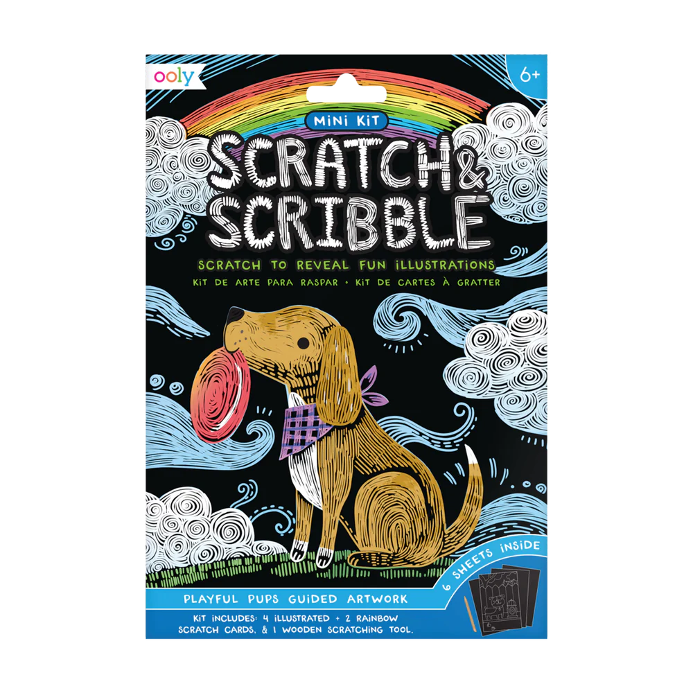 Playful Pups Mini Scratch & Scribble Art Kit Preview #2