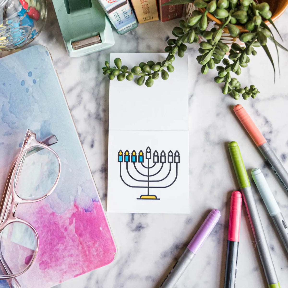 Hanukkah Mini Coloring Book Cover