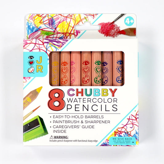 Tomfoolery Toys | 8 Chubby Watercolor Pencils