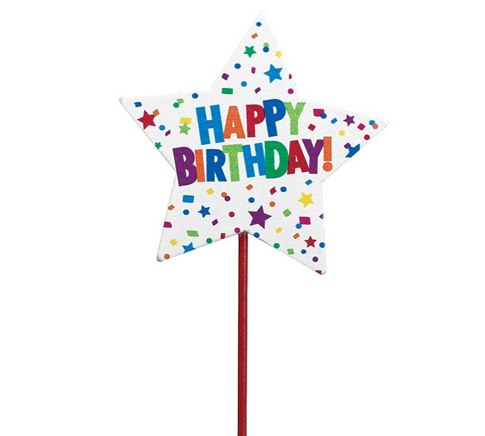 Tomfoolery Toys | Happy Birthday Star Shaped Pick