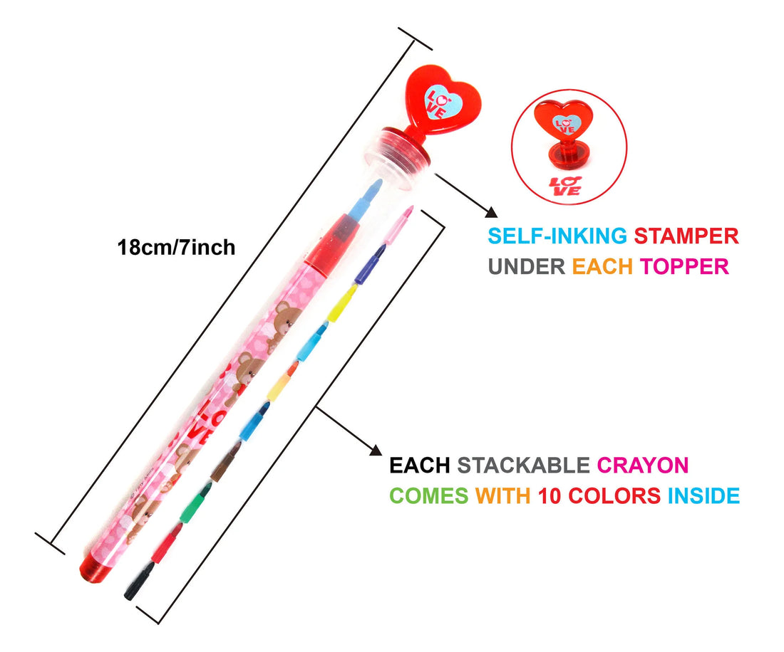 Valentine's Day Stackable Crayon w/Stamper Preview #2