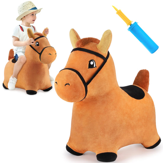 Tomfoolery Toys | Bouncy Brown Horse