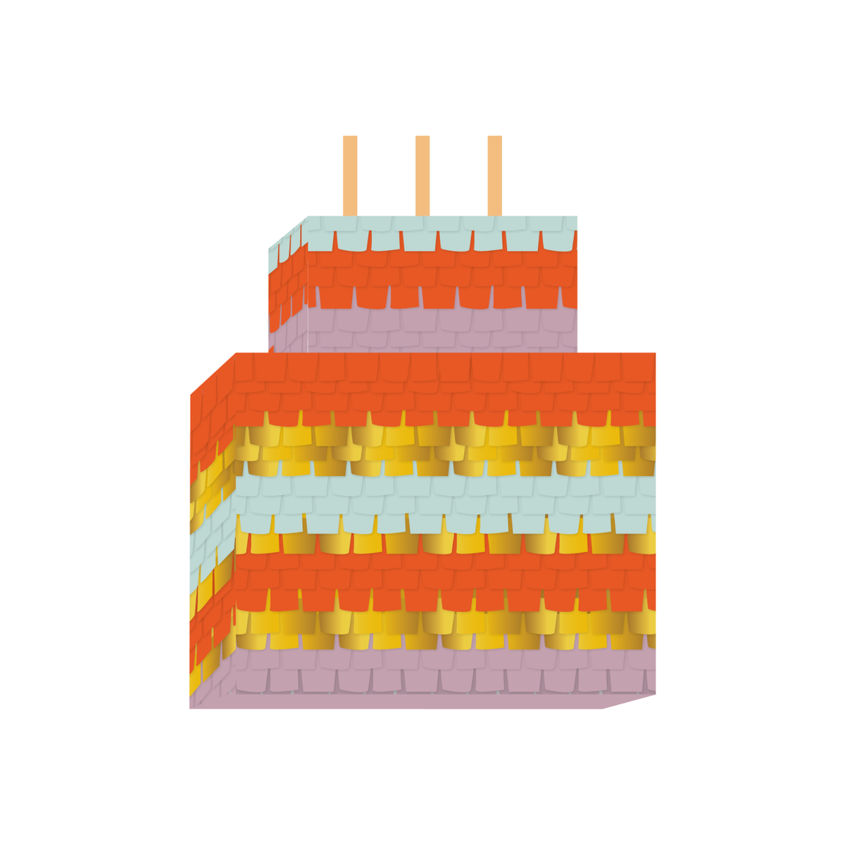 Birthday Cake Mini Pinata Cover