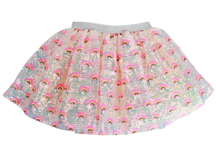Tomfoolery Toys | White Sparkle Rainbow Tutu, Sz. 2-6