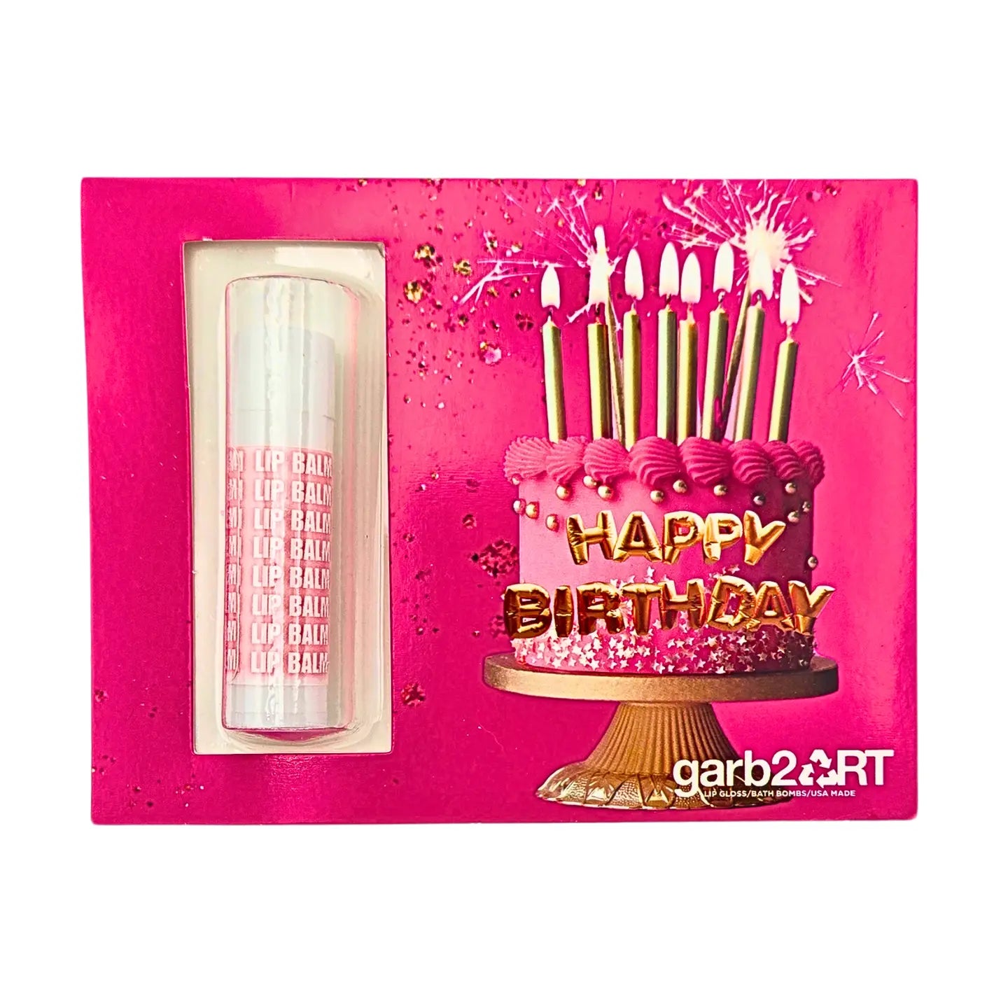 Tomfoolery Toys | Happy Birthday Lip Balm Card/Gift Tag