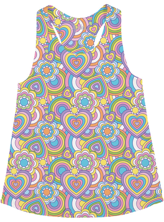 Tomfoolery Toys | Groovy Hearts Racer Back Tank