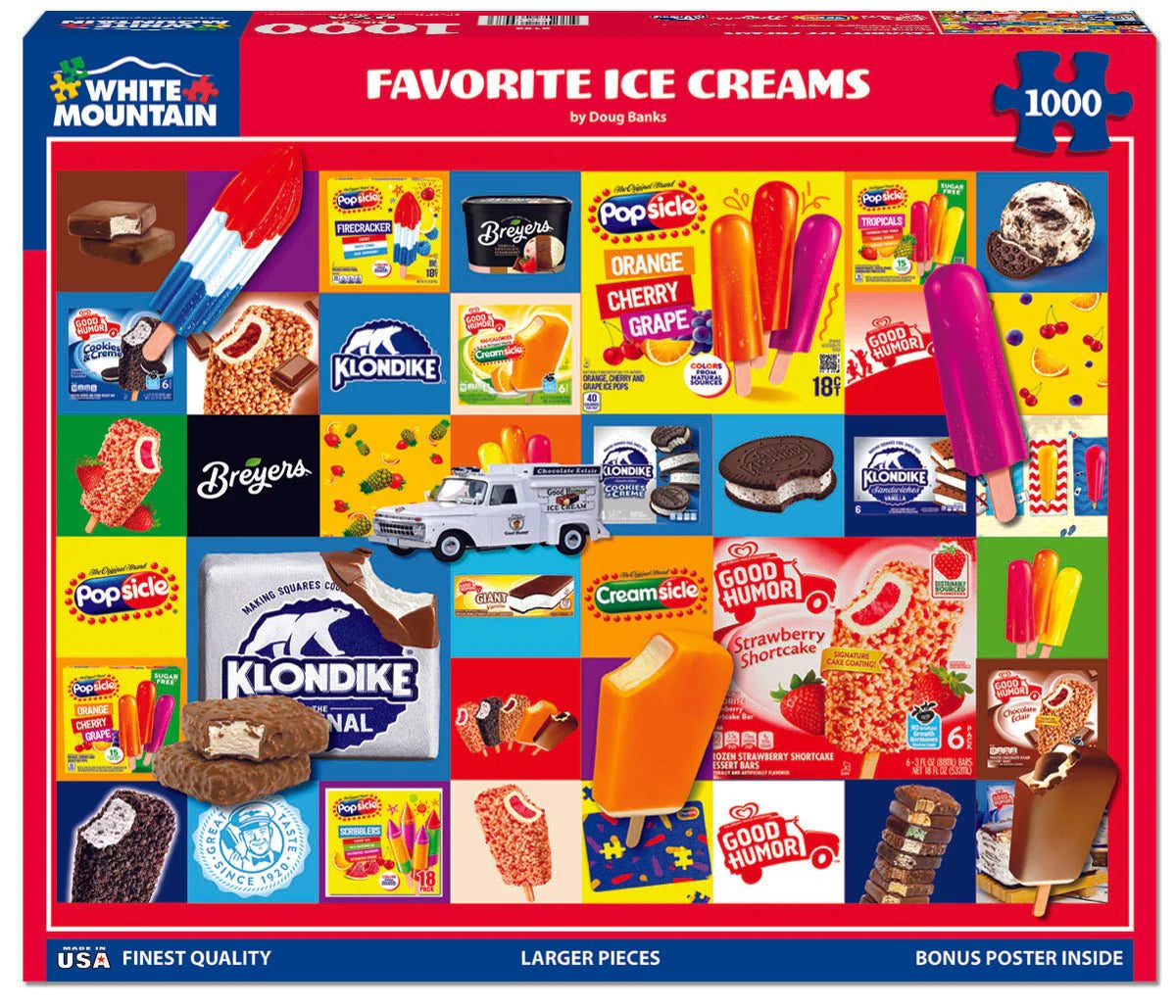 Tomfoolery Toys | Favorite Ice Creams 1000pc Puzzle