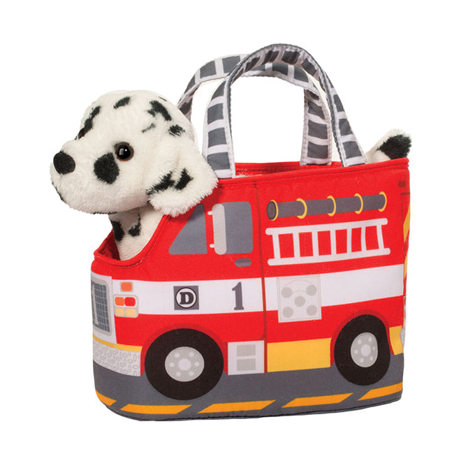 Tomfoolery Toys | Fire Truck Pet Sak w/ Dalmatian