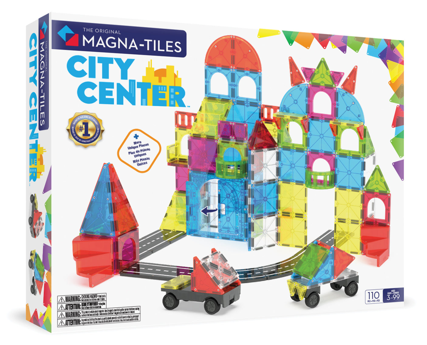 Tomfoolery Toys | Magna-Tiles City Center 110-Piece Set