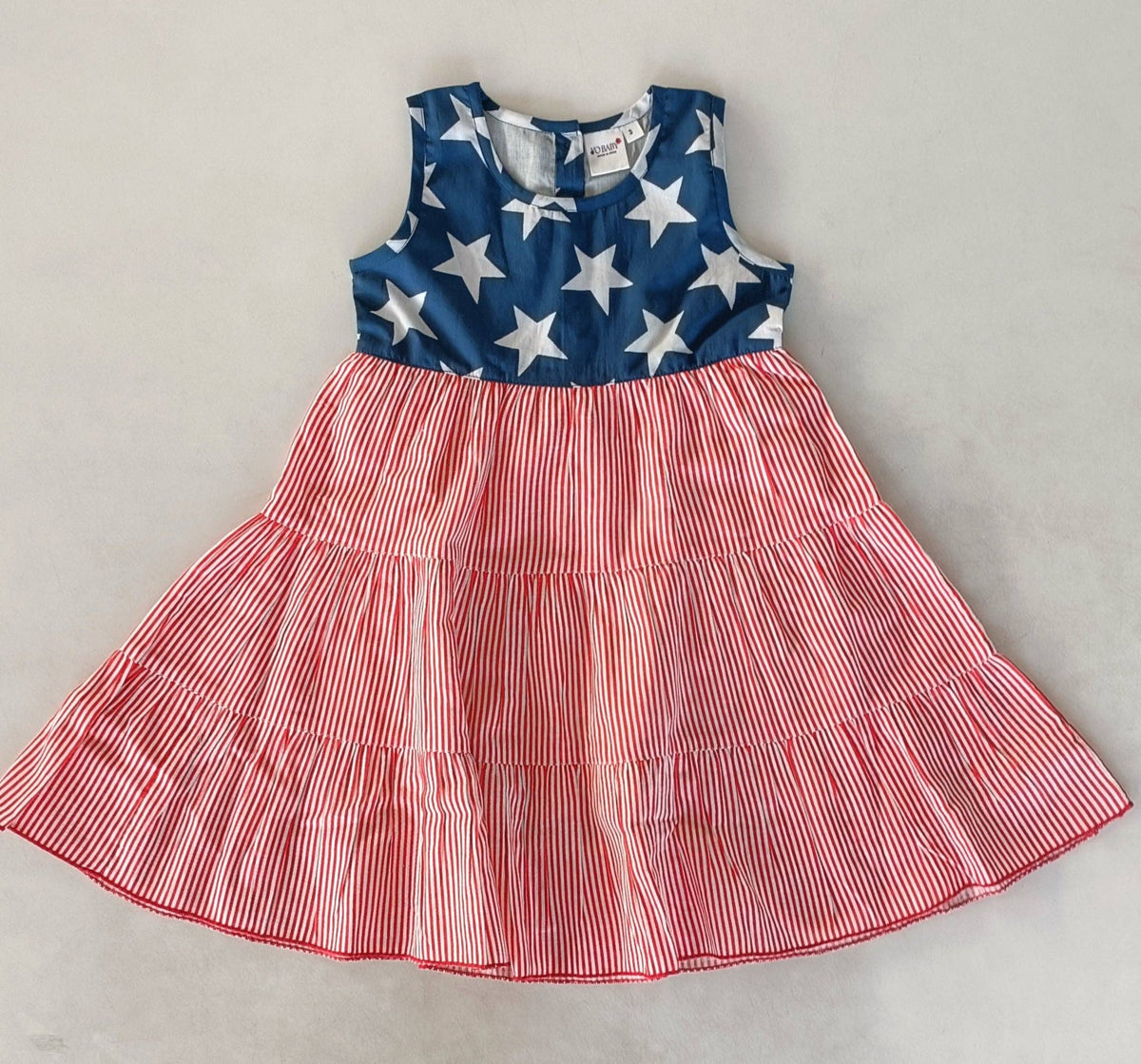 Stars & Red Striped Tiered Dress Cover