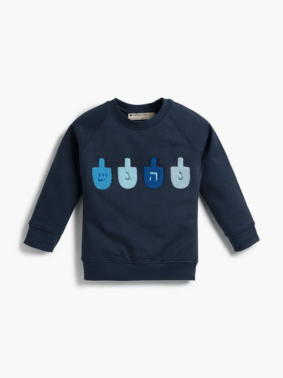 Dreidels Embroidered Hanukkah Sweatshirt Preview #1