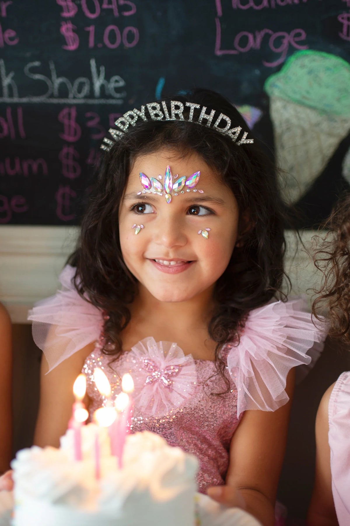 Happy Birthday Rhinestone Headband Cover