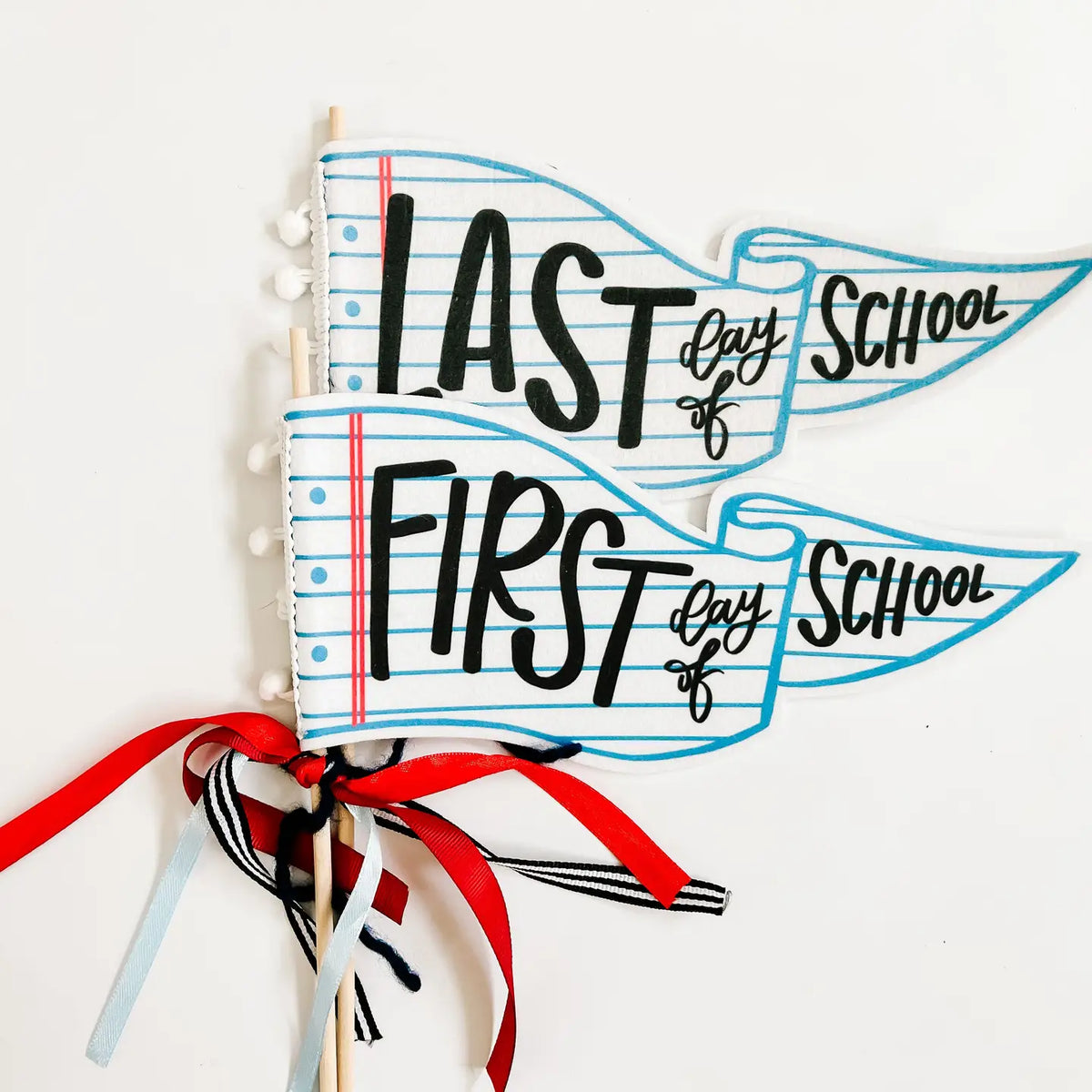 Paper First & Last Day of School Flags Cover