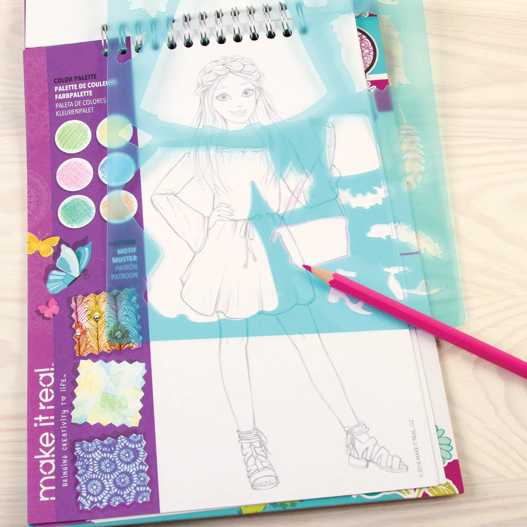 Fashion Design Sketchbook: Blooming Creativity Cover